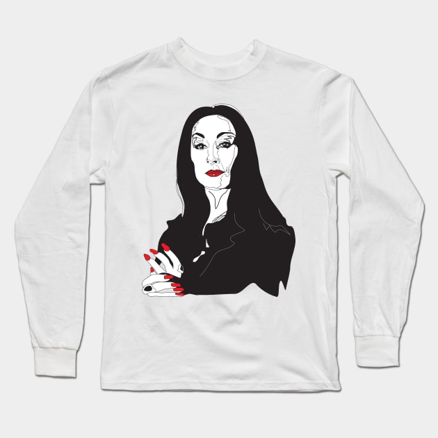 Morticia Long Sleeve T-Shirt by LizzyM